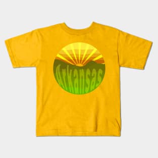 Arkansas Ozark Sunrise design Kids T-Shirt